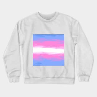 Painted Transgender Pride Flag Crewneck Sweatshirt